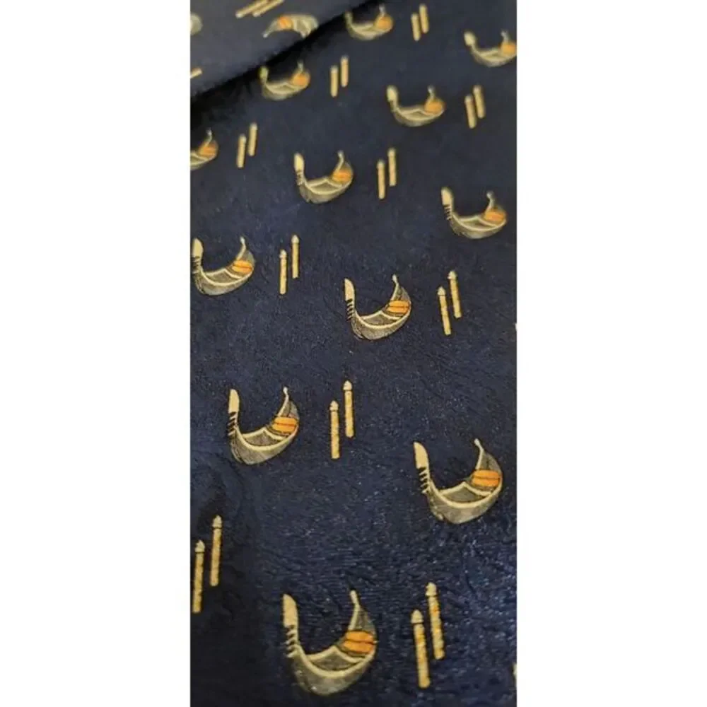 Venezia By Italy Lavoraxione‎ Antigianale Mens Neck Tie Gondola Boat.